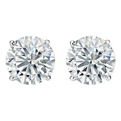 GIA Certified 6.74 Carat Diamond Studs
