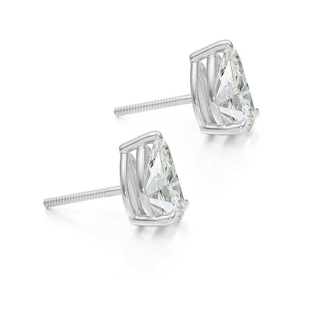 GIA-zertifizierte 6,76 Karat Diamant-Ohrstecker im Birnenschliff im Angebot 3