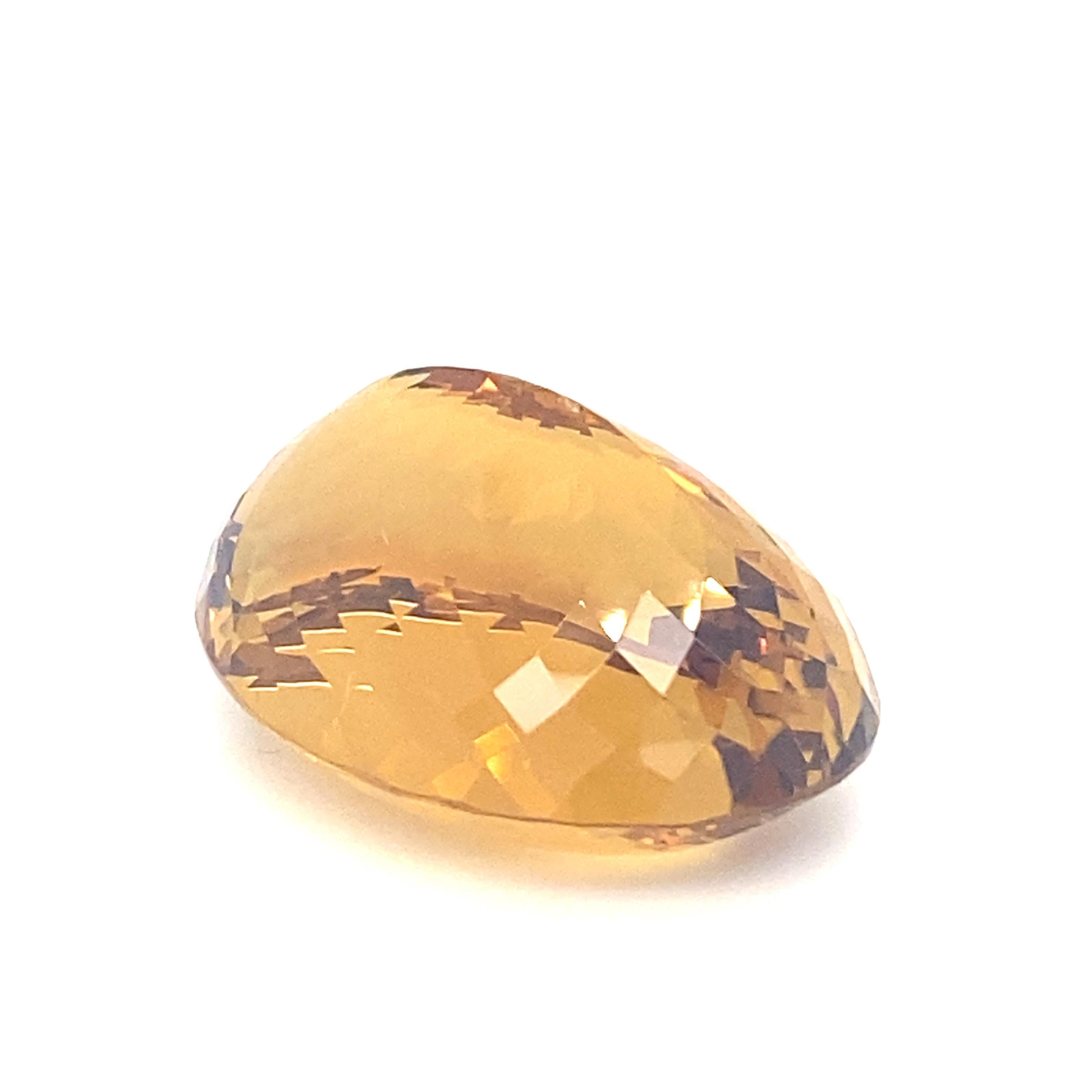 GIA Certified 67.75 Carat Natural Quartz Citrine Oval Loose Gemstone For Sale 7
