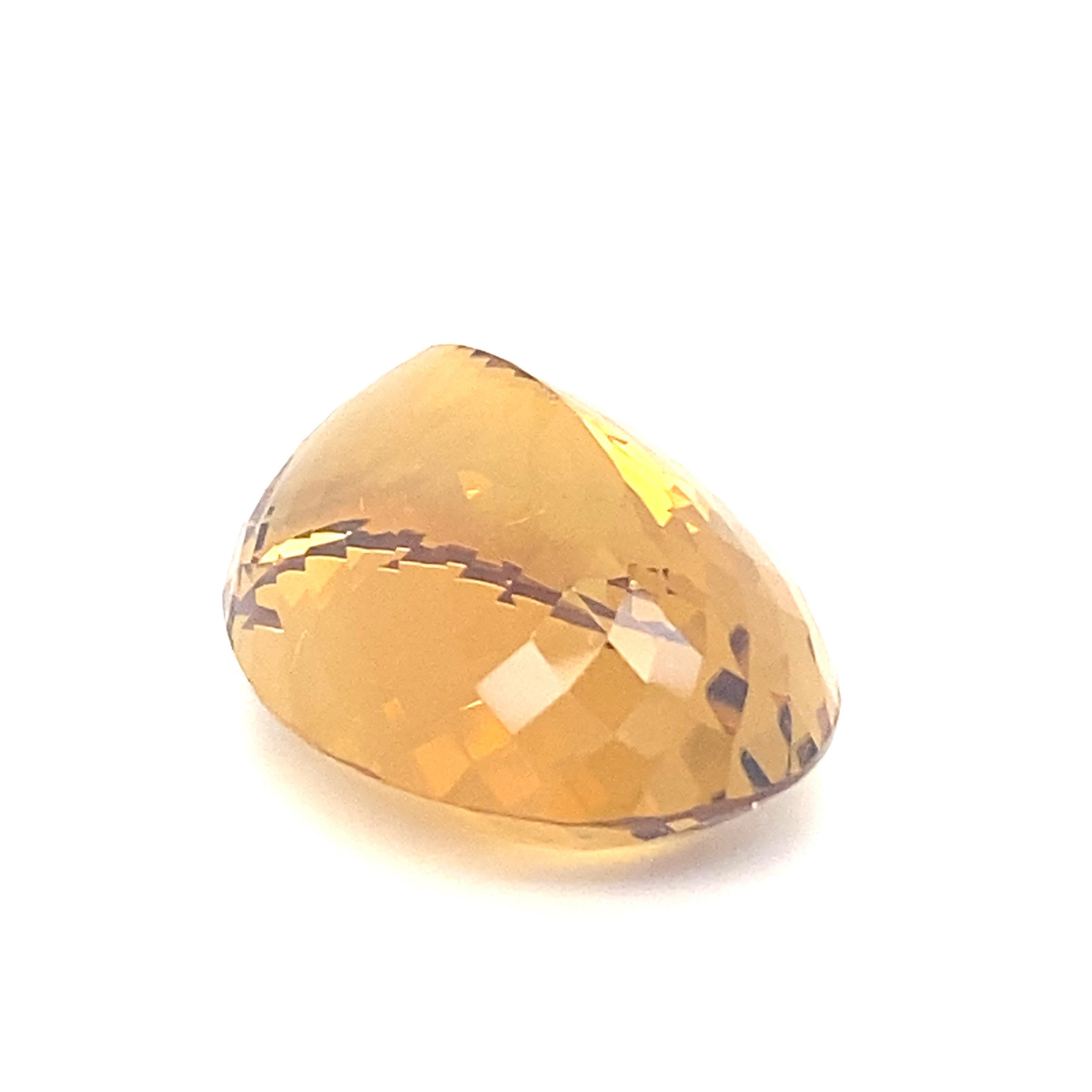 GIA Certified 67.75 Carat Natural Quartz Citrine Oval Loose Gemstone For Sale 9