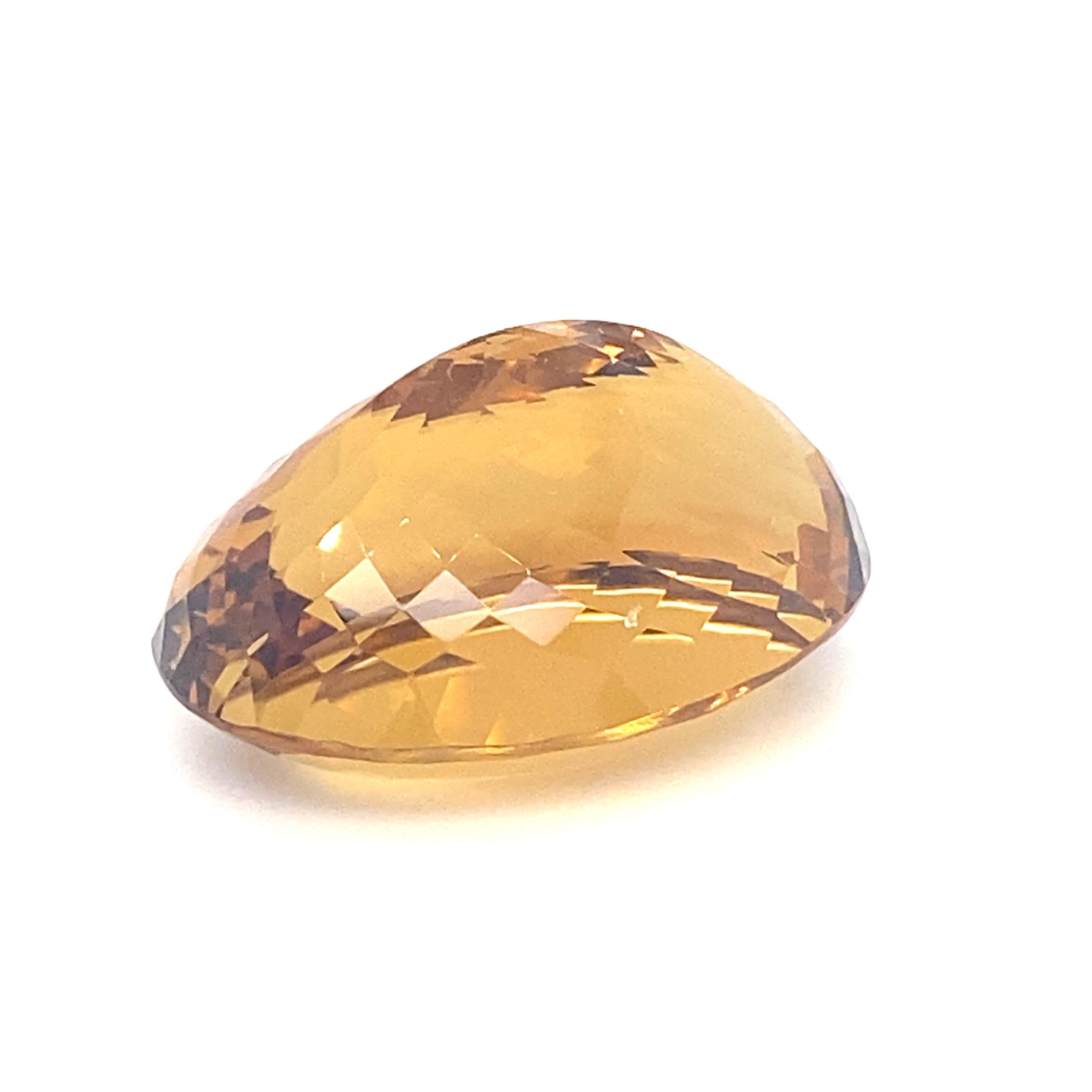 GIA Certified 67.75 Carat Natural Quartz Citrine Oval Loose Gemstone For Sale 11