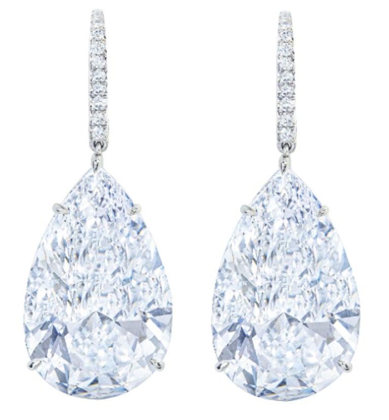 1 carat pear shaped diamond earrings
