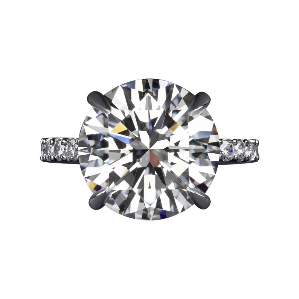 Platinum 1.24ct I/VS2 GIA Round Brilliant Cut Diamond Solitaire Diamond ...