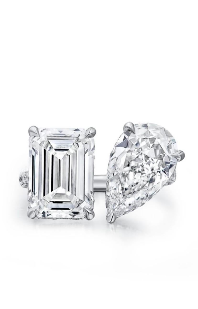 GIA-zertifizierter 6,90 Karat Diamanten 18K Goldring  im Zustand „Neu“ im Angebot in Massafra, IT