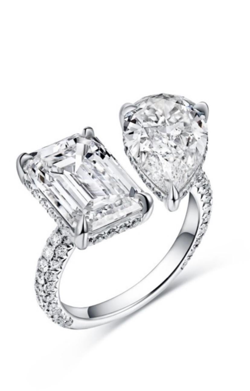 GIA-zertifizierter 6,90 Karat Diamanten 18K Goldring  für Damen oder Herren im Angebot