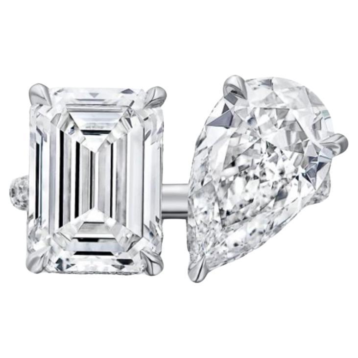 GIA-zertifizierter 6,90 Karat Diamanten 18K Goldring  im Angebot