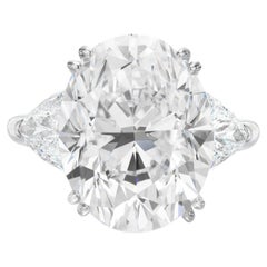 GIA Certified 7 Carat D Color VVS2 Clarity Oval Diamond Ring