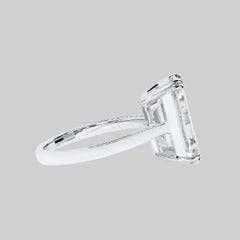 GIA Certified 7 Carat Emerald Cut Diamond Platinum Ring