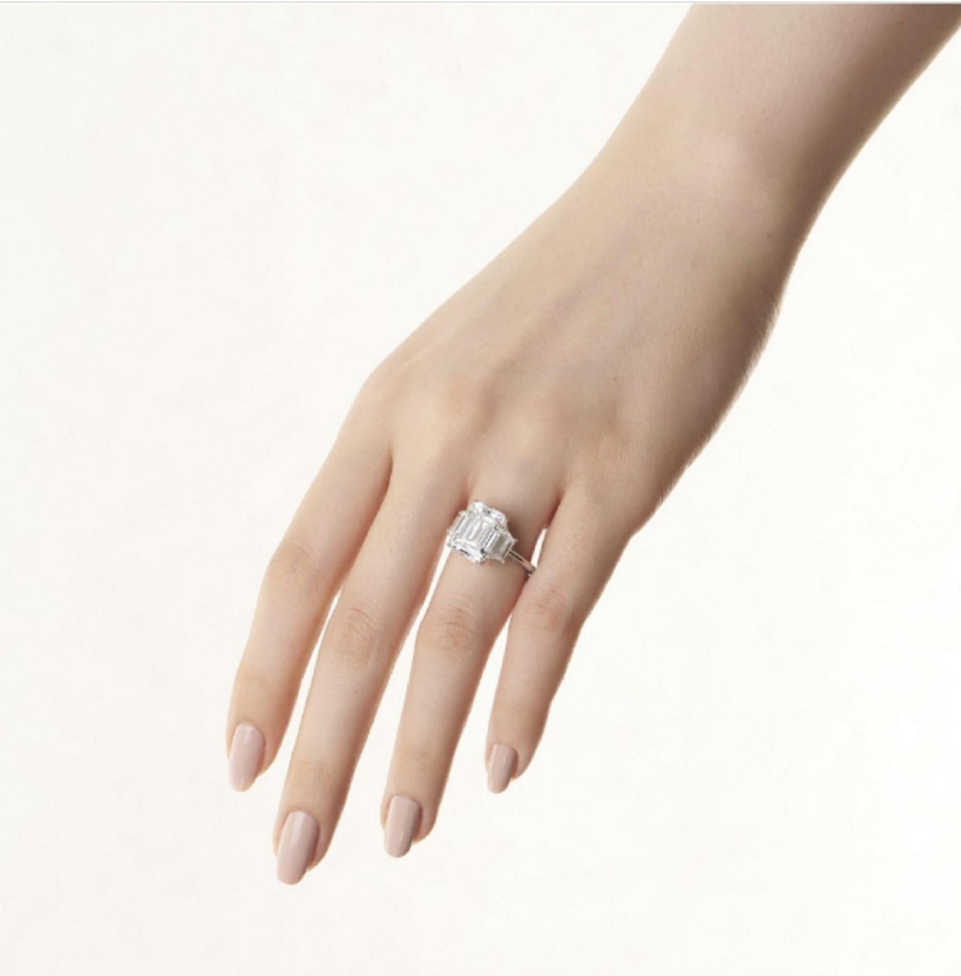 5ct emerald cut diamond ring