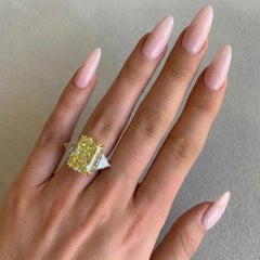 GIA Certified 7 Carat Fancy Yellow Internally Flawless Diamond Ring