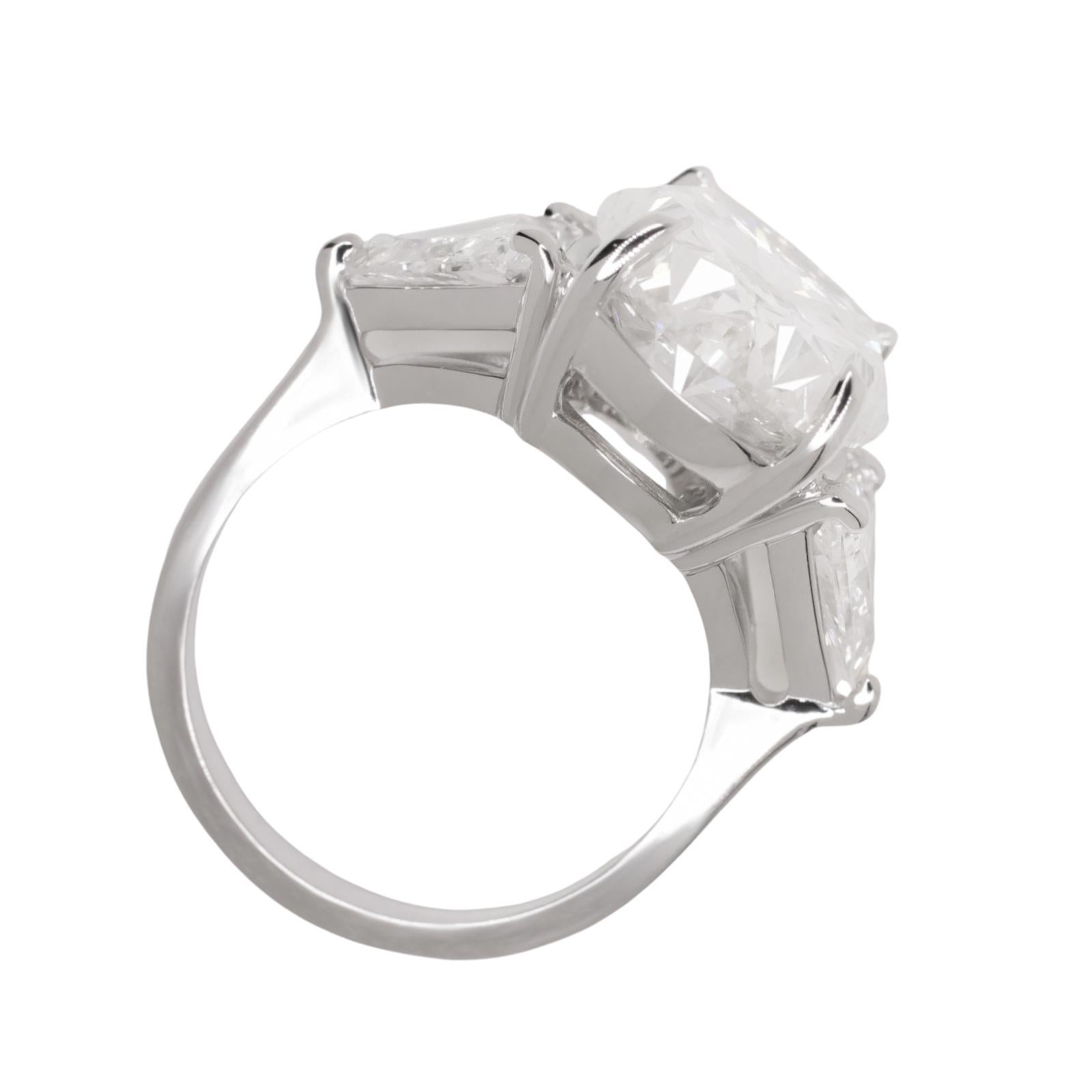 Contemporary GIA Certified 7 Carat Oval Diamond Platinum Ring For Sale
