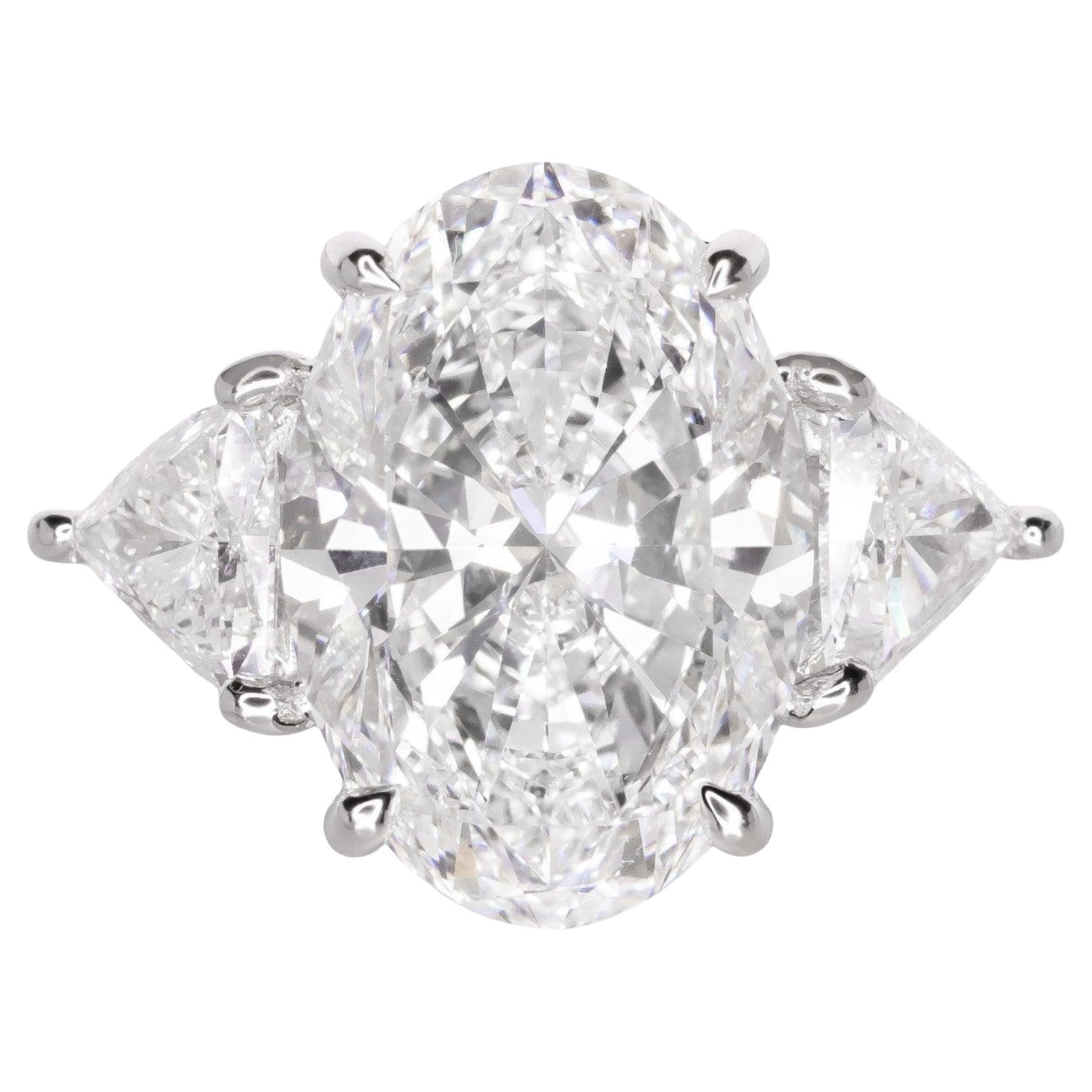 GIA Certified 7 Carat Oval Diamond Platinum Ring