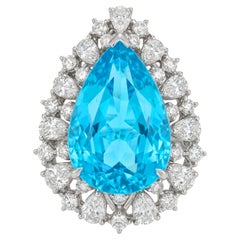 GIA Certified 7 Carat Paraiba Tourmaline Ring in 18K White Gold