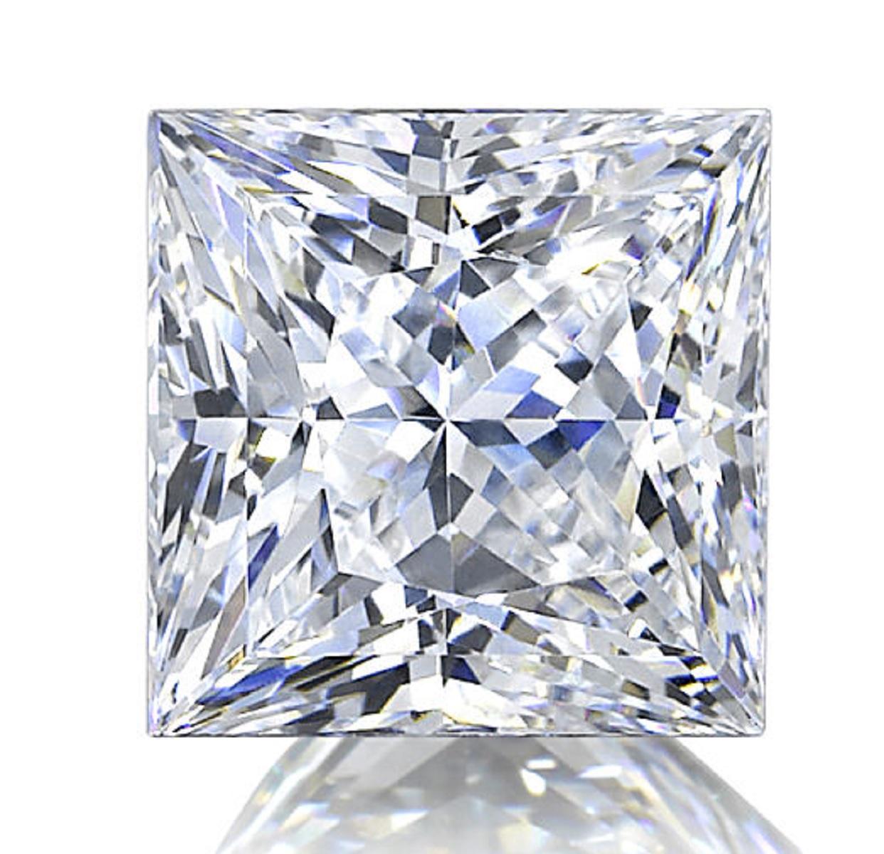 Modern Gia Certified 7 Carat Princess Cut Diamond Ring Flawless For Sale