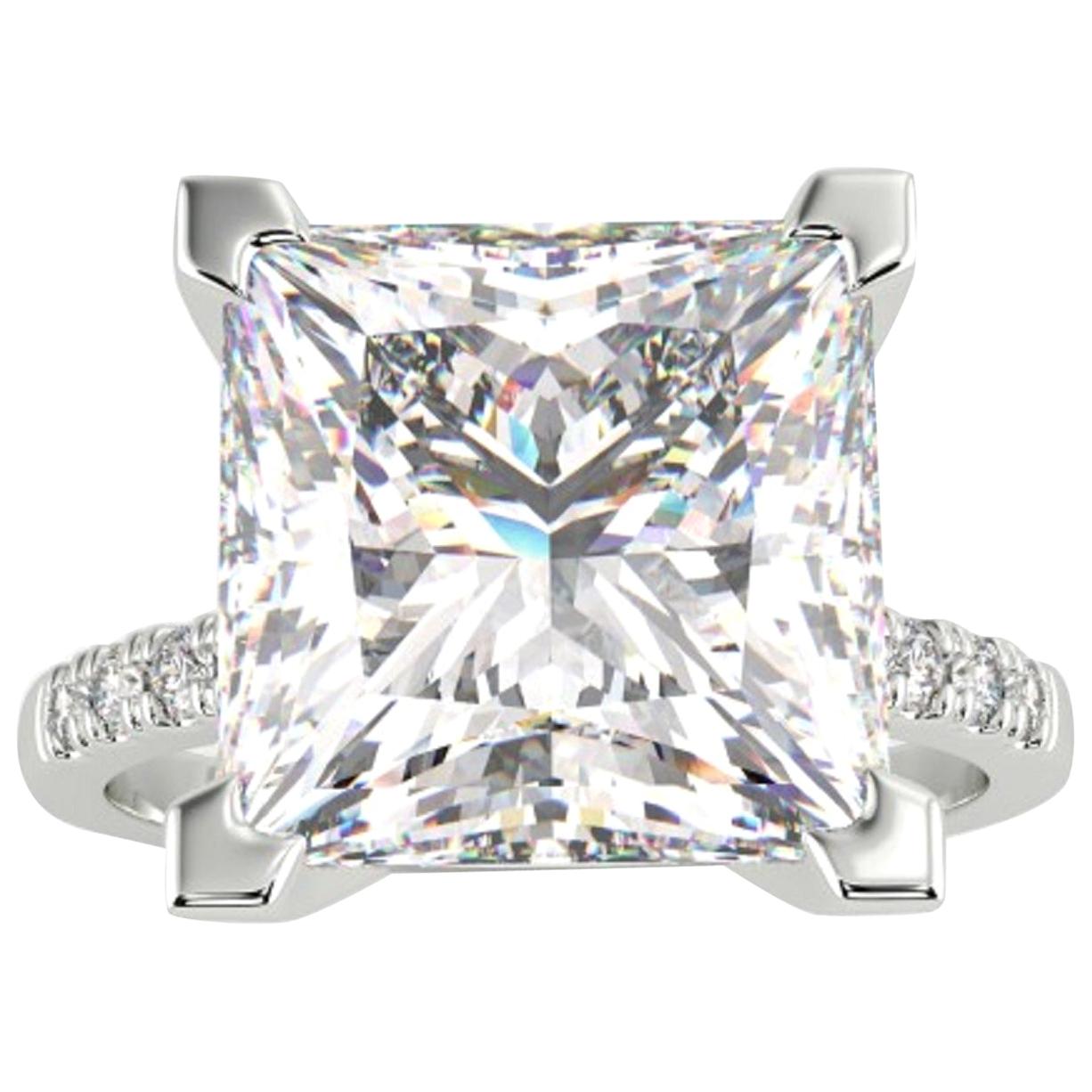 Flawless Princess Cut Diamond Ring - 43 For Sale on 1stDibs | flawless ...