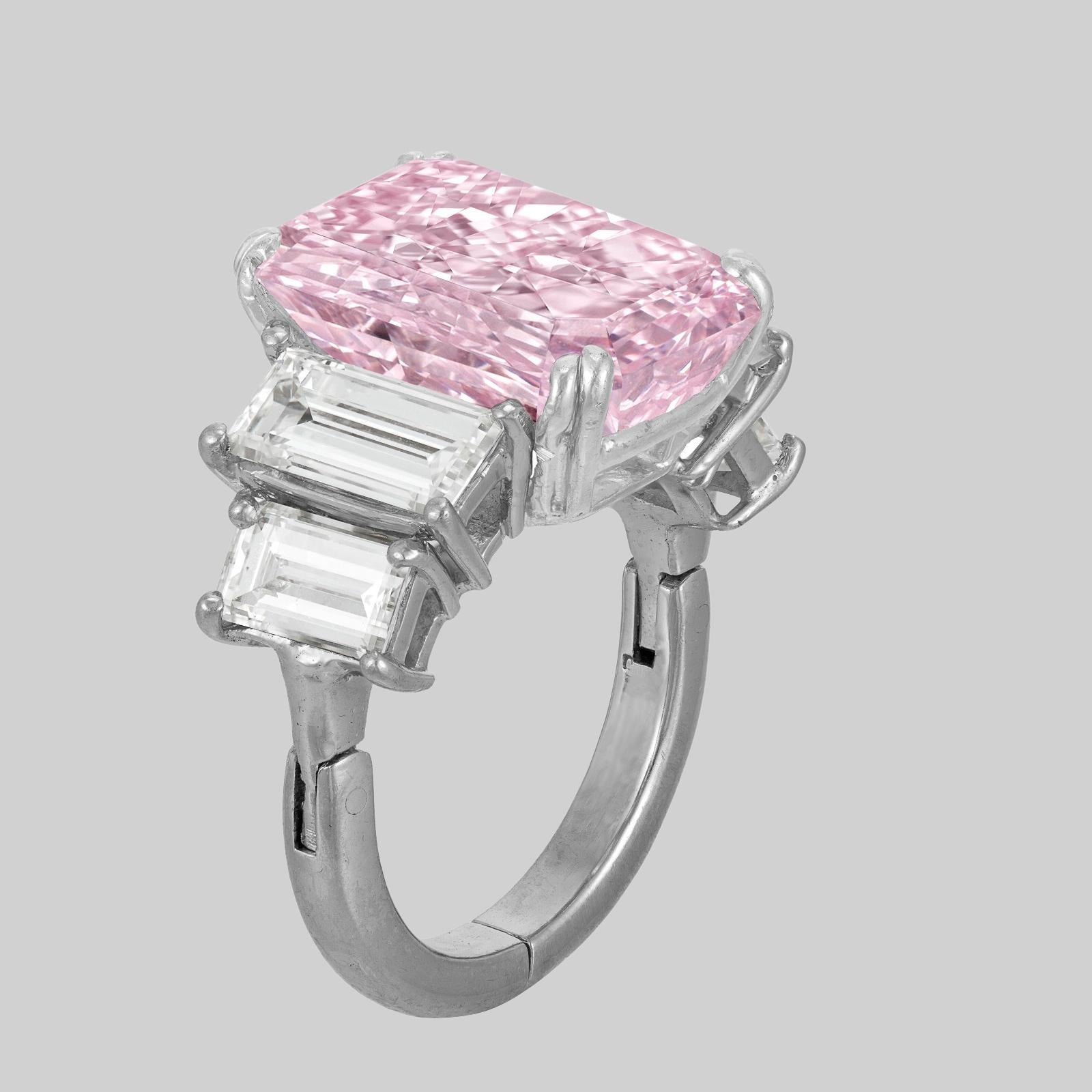 natural pink diamond engagement ring