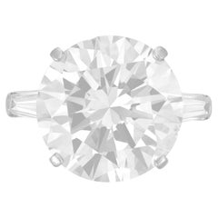 Anello solitario in platino con diamante rotondo taglio brillante certificato GIA da 7 carati