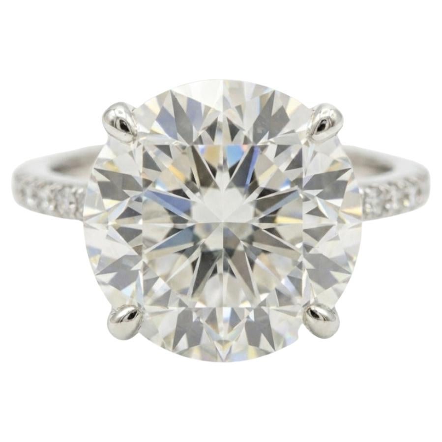 Bague en diamant certifié GIA de 7 carats à taille ronde et brillante