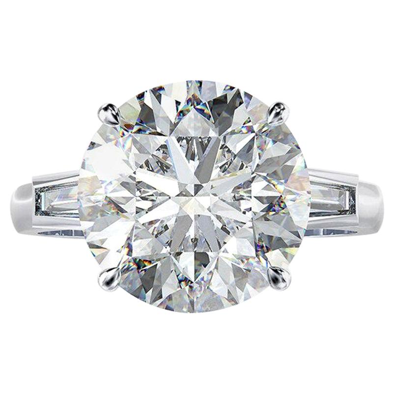 GIA Certified 10.88 Carat Round Diamond Ring