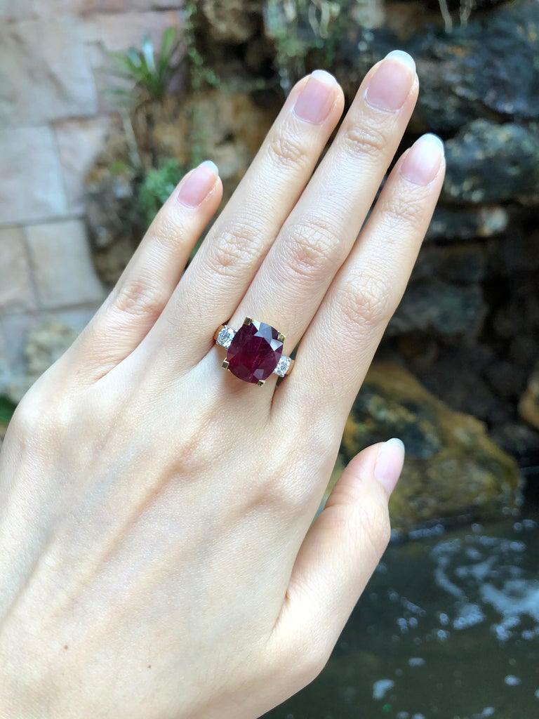 GIA Certified 7 Carat Unheated Ruby with Diamond Ring Set in 18 Karat Gold  For Sale at 1stDibs | 7 carat ruby ring, unheated ruby ring, 7 carat ruby  price