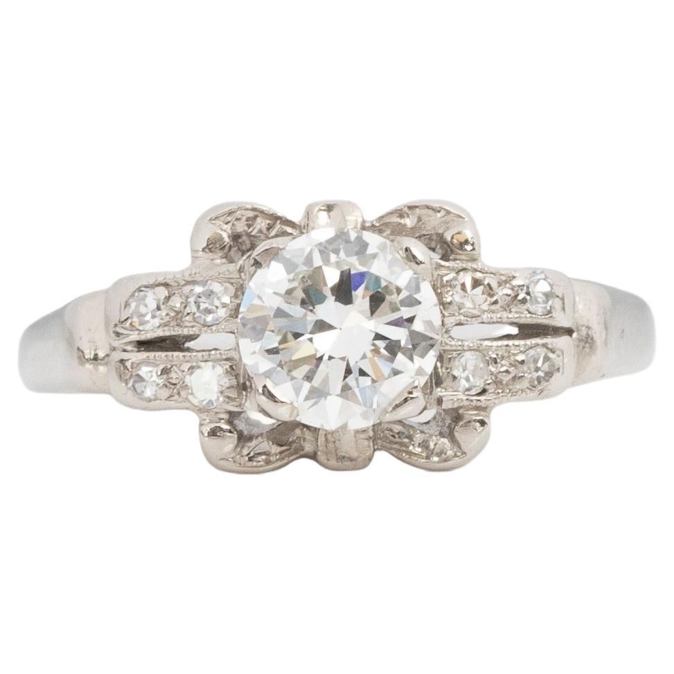 GIA Certified .70 Carat Art Deco Diamond Platinum Engagement Ring For ...