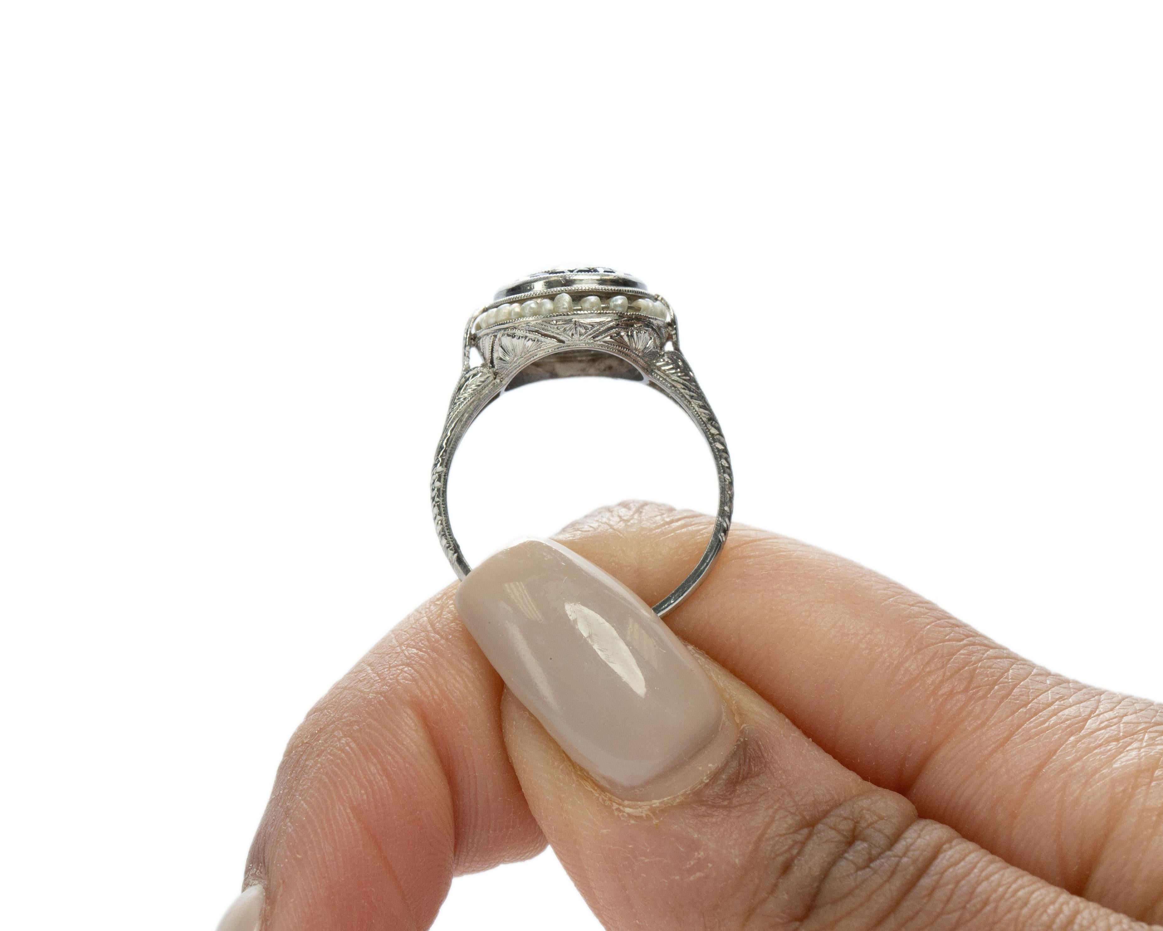 GIA Certified .70 Carat Art Deco Diamond Platinum Engagement Ring For Sale 3