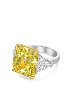 GIA zertifiziert 7,00 Karat Fancy Yellow Diamond 18K Gold Ring