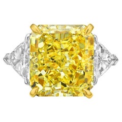 GIA zertifiziert 7,00 Karat Fancy Yellow Diamond 18K Gold Ring