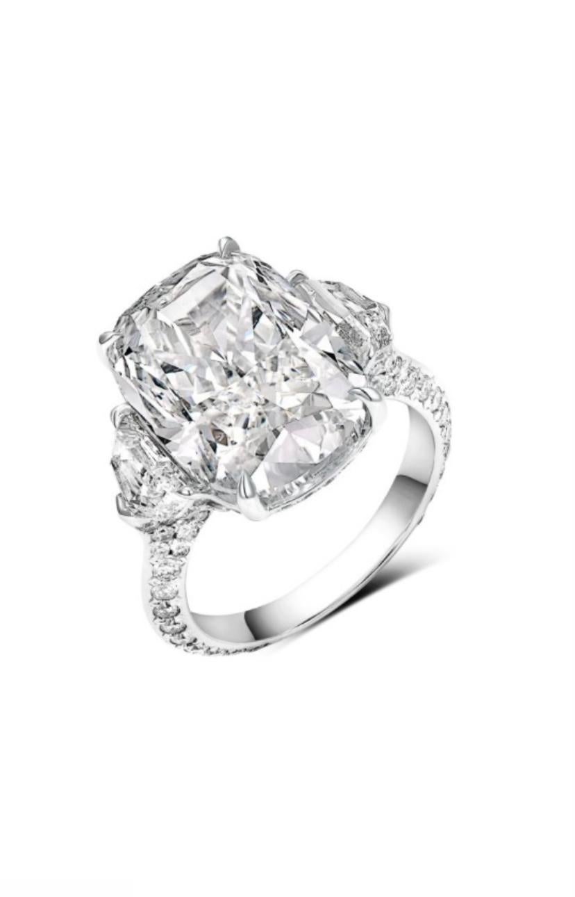 GIA zertifiziert 7,00 Karat natürlichen Diamanten 18K Gold Ring (Kissenschliff) im Angebot