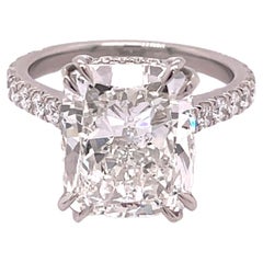 GIA Certified 7.01 Carat Cushion Diamond Engagment Ring