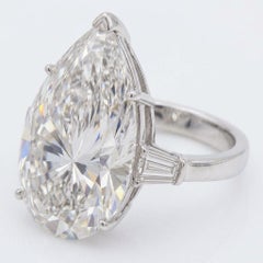 GIA Certified 7.01 Carat Pear Cut Diamond VVS1 Clarity Ring in Platinum