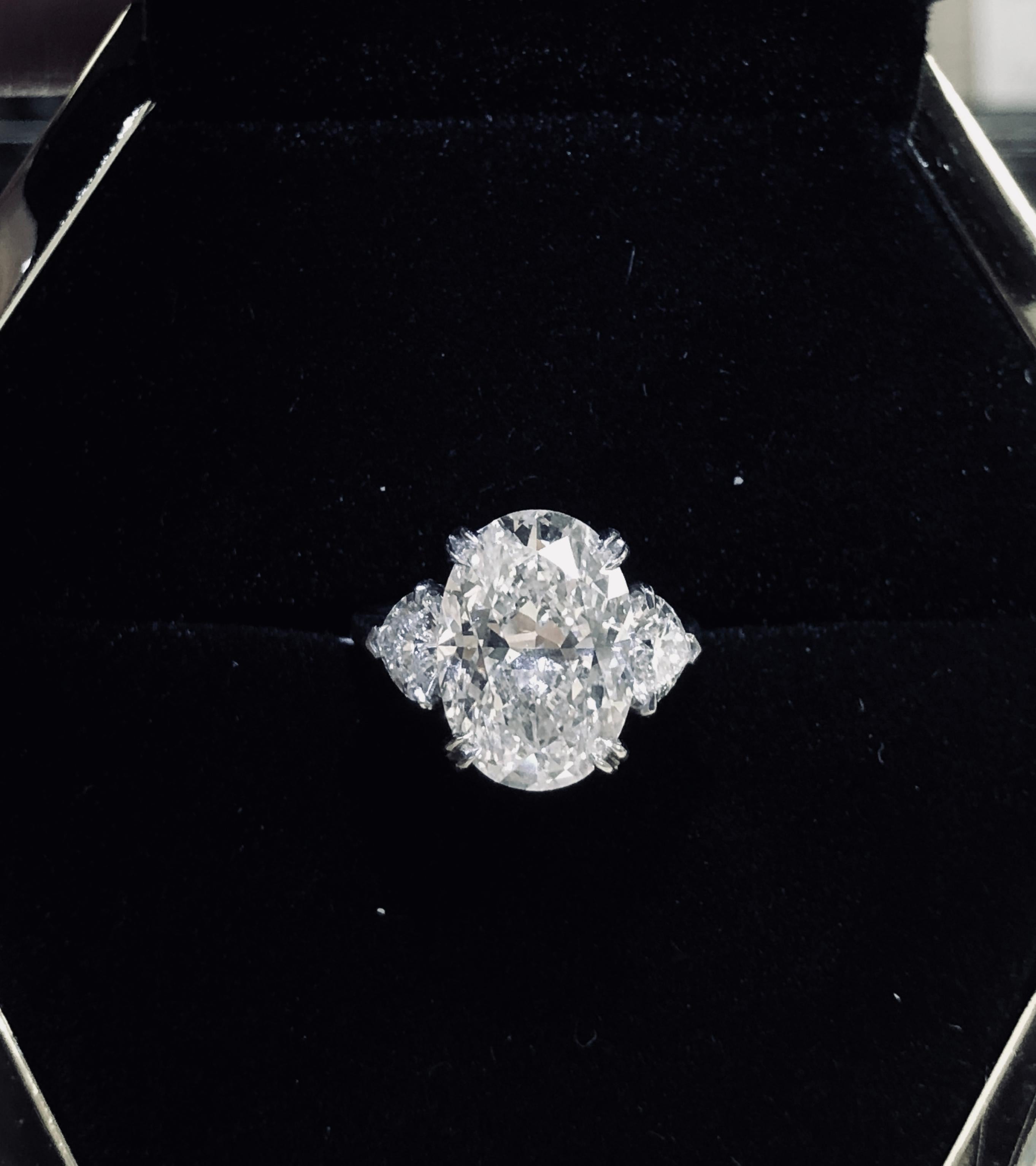 7 carat oval diamond ring