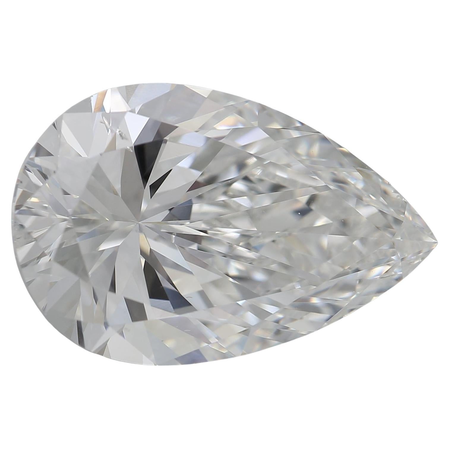 GIA Certified 7.01ct Pear H SI2 Natural Diamond Loose or Set in Solitaire Ring