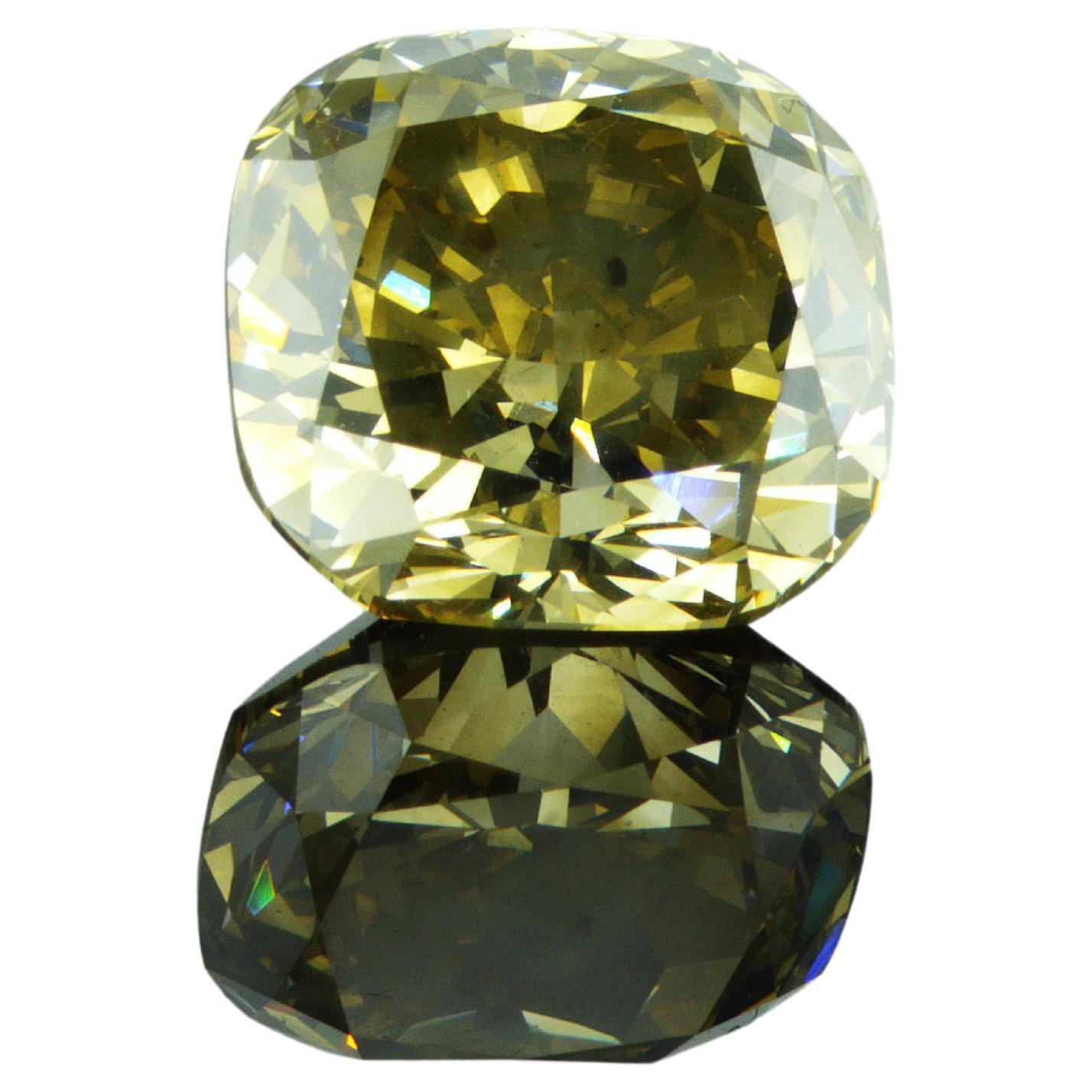 GIA Certified 7.02 Carat Fancy Dark Brown-Yellow Natural Diamond For Sale
