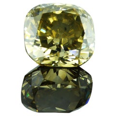 Diamant naturel certifié GIA de 7,02 carats de couleur naturelle brun-jaune foncé
