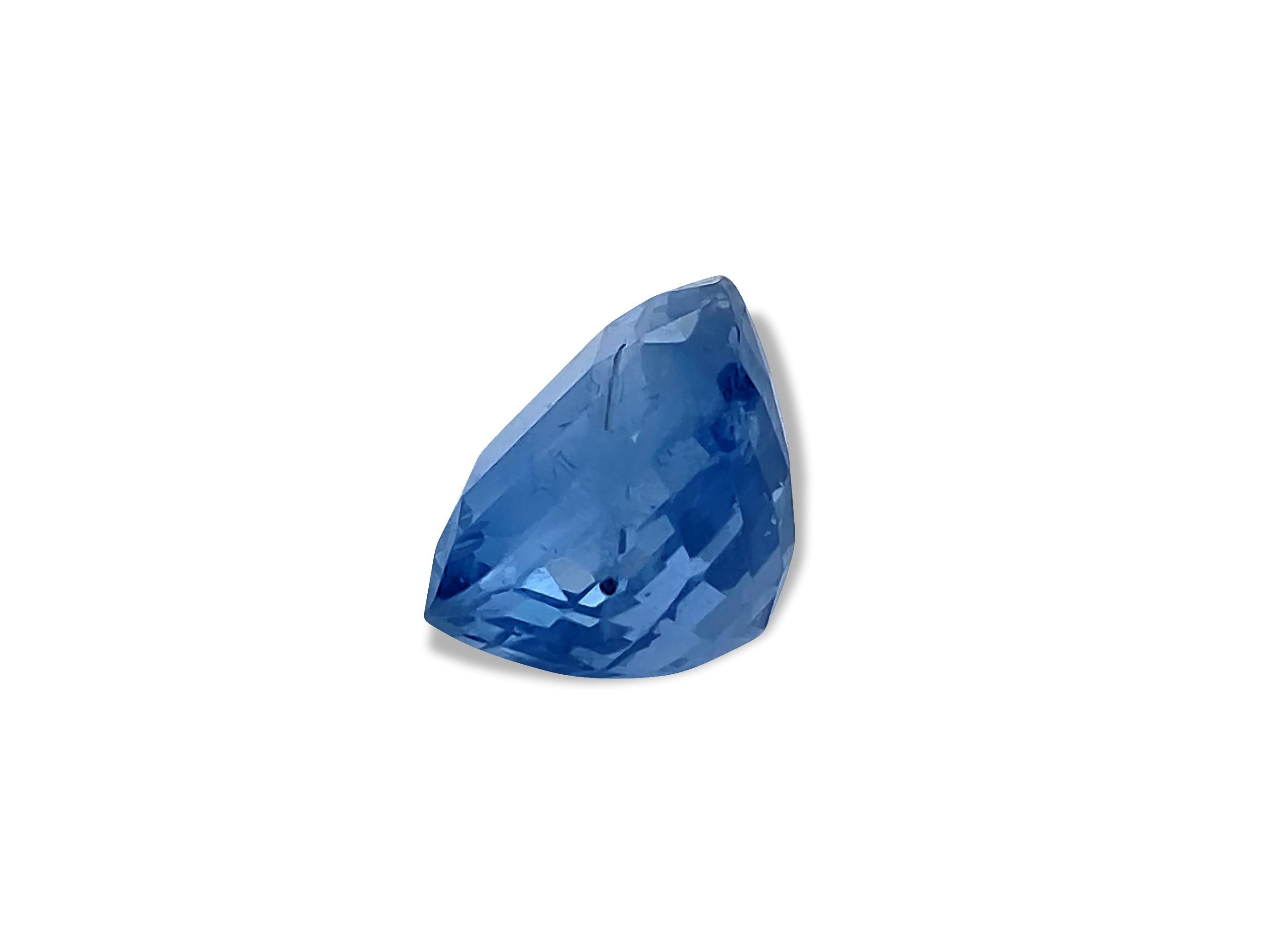 Women's or Men's GIA Certified 7.02 Carat NO HEAT Blue Sapphire For Sale