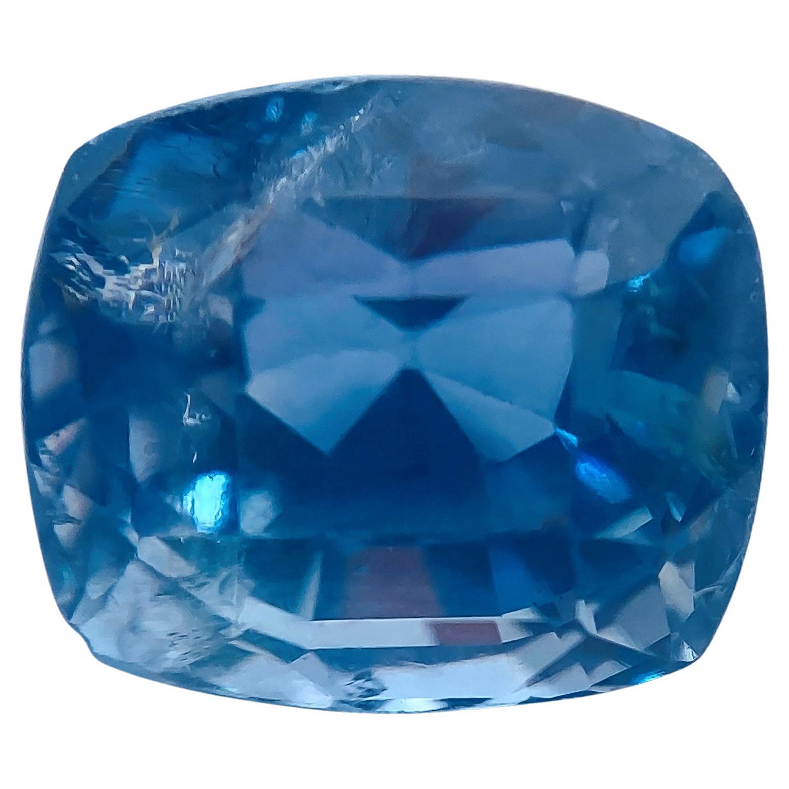 3 Carat Natural No Heat Cornflower Blue Cushion Kashmir Sapphire at