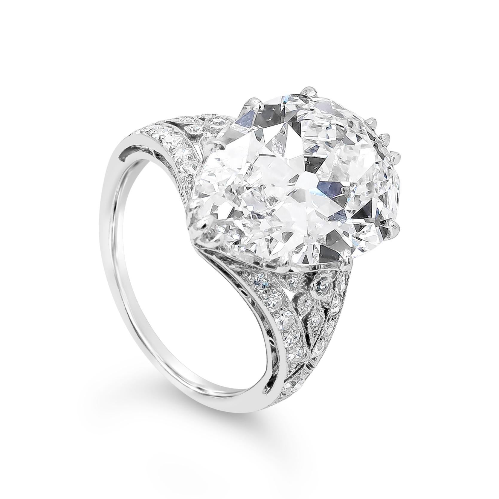 Roman Malakov Verlobungsring mit GIA-zertifiziertem 7,03 Karat birnenförmigem Diamanten (Zeitgenössisch) im Angebot