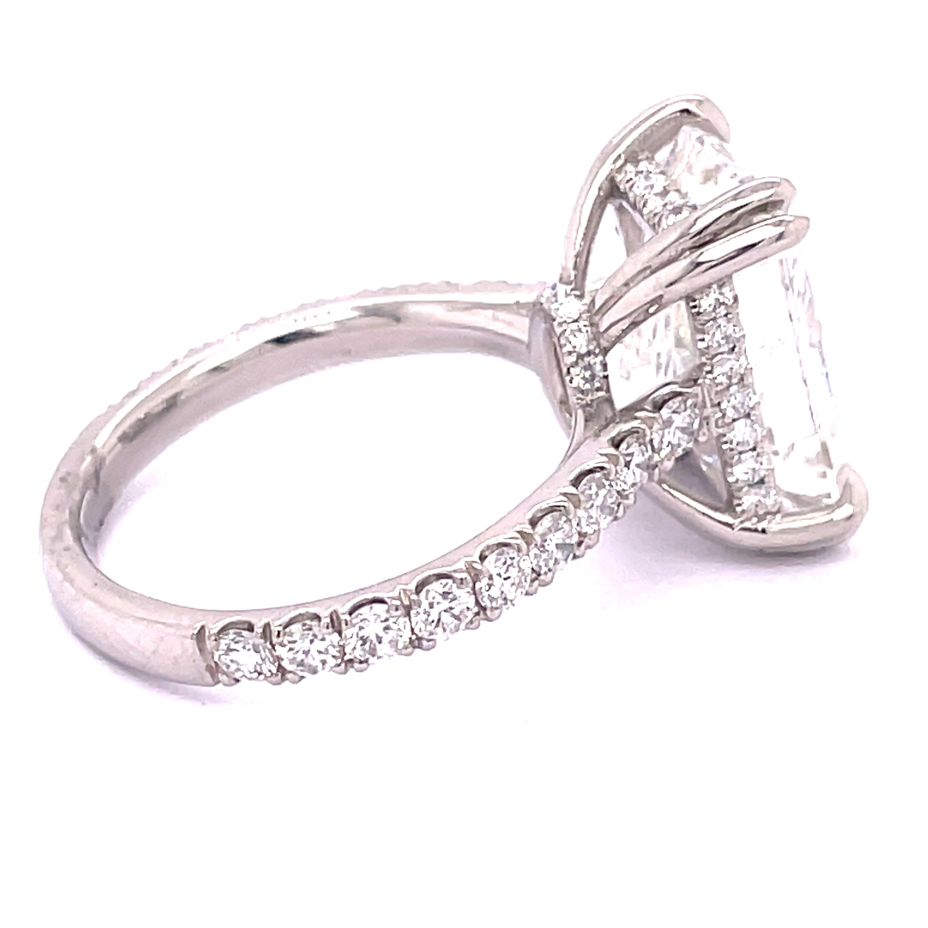 Women's GIA Certified 7.03 Carat Radiant Diamond Engagement Ring
