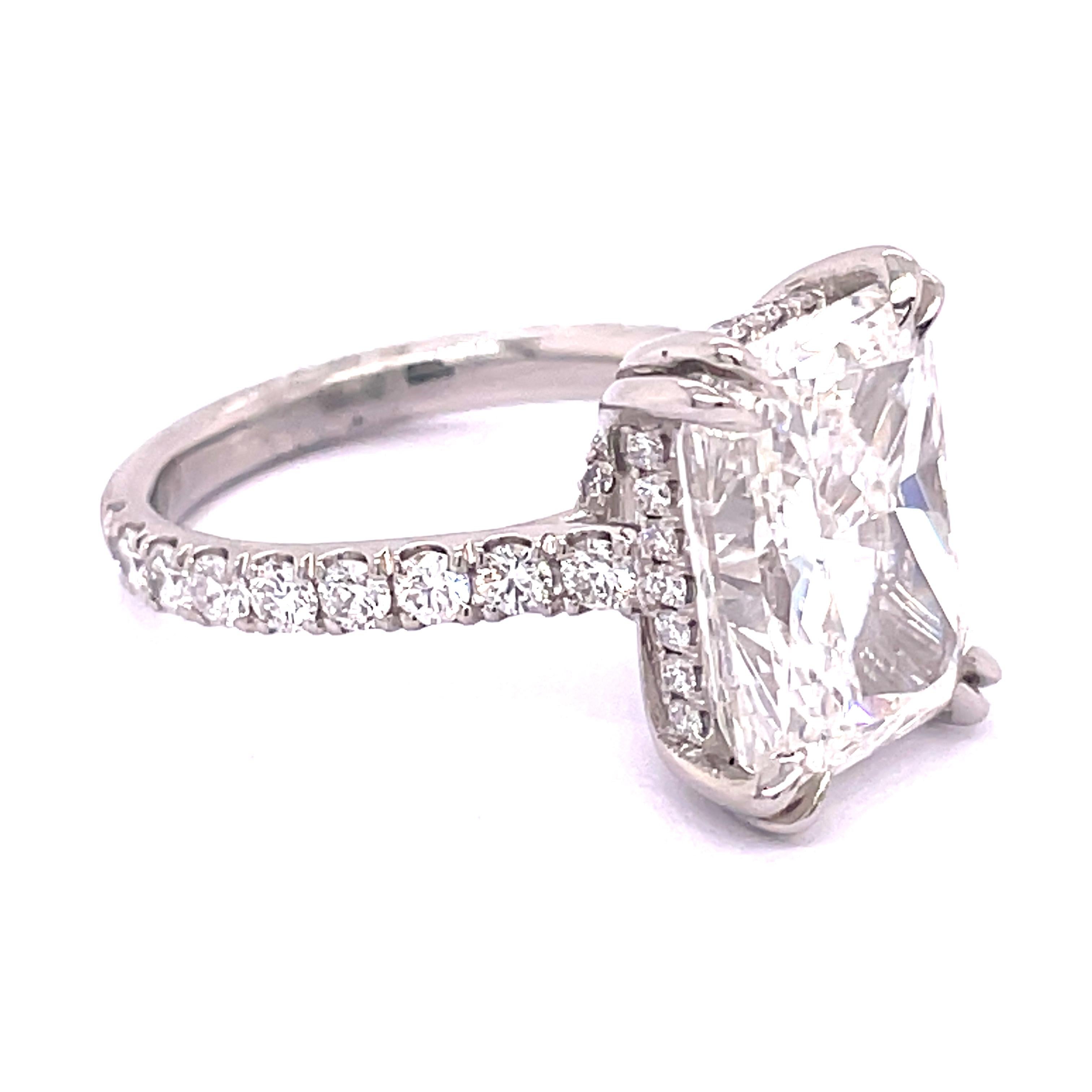 GIA Certified 7.03 Carat Radiant Diamond Engagement Ring 1