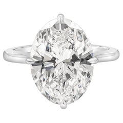 GIA Certified 7.04 Carat Oval Cut Diamond Solitaire Engagement Ring