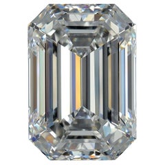 GIA Certified 7.07ct F VS2 Emerald cut Diamond Loose or Set in Solitaire Ring