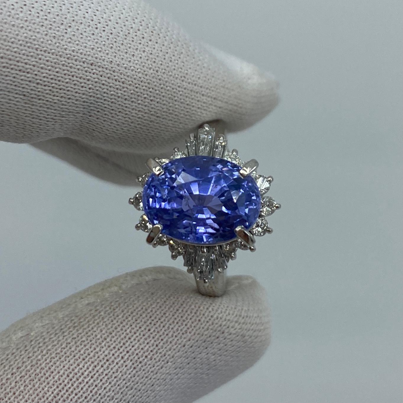 GIA Certified 7.08 Carat Untreated Color Change Sapphire & Diamond Cocktail Ring 8