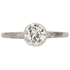 GIA Certified .71 Carat Diamond Platinum Engagement Ring