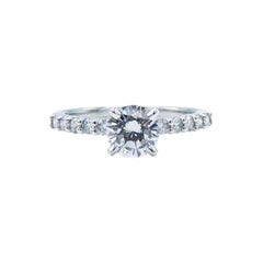 GIA Certified .71 Carat Round Brilliant D SI2 Diamond Engagement Ring