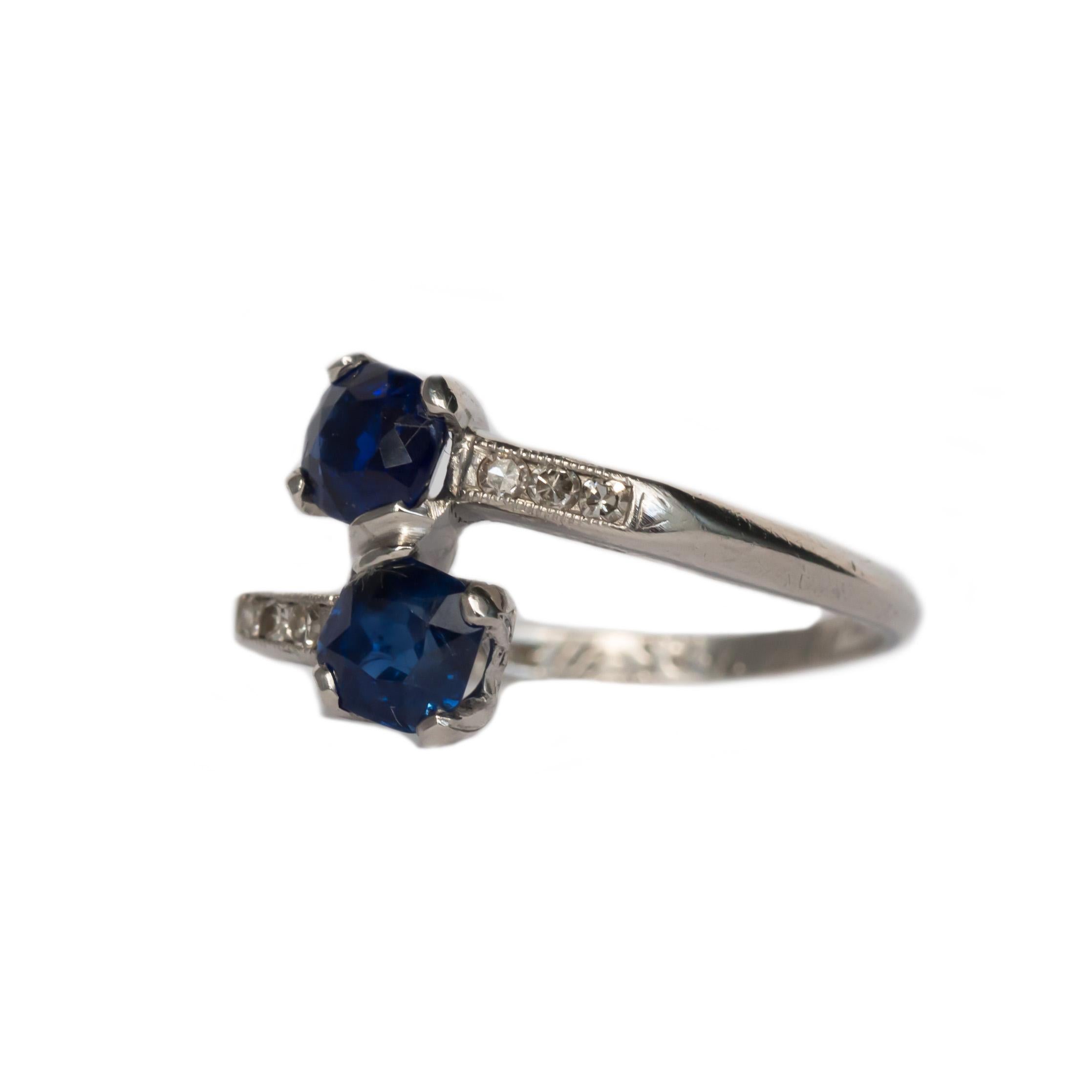 Ring Size: 6.50
Metal Type: Platinum
Weight: 3.9 grams

Center Diamond Details
GIA CERTIFIED Center Diamond - Certificate # 5201171087
Type: Natural Cambodia Sapphire 
Shape: Octagonal
Carat Weight: .71 carat
Color: Blue 

Color Stone Details: