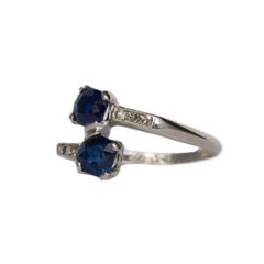 GIA Certified .71 Carat Sapphire Platinum Engagement Ring