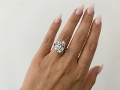 GIA Certified 7.12 Carat G VS2 Cushion Brilliant Diamond Ring