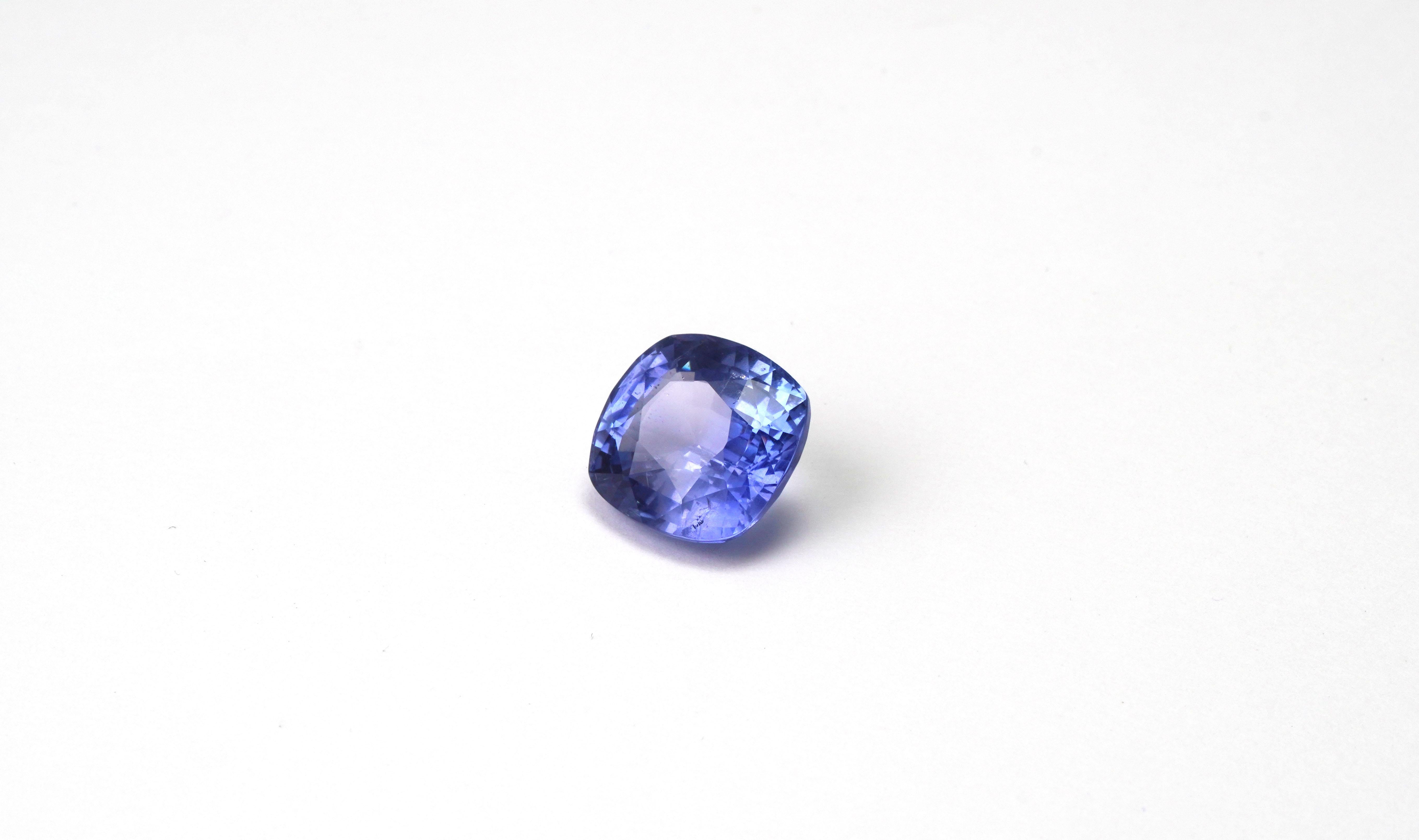 GIA Certified 7.17 Carat Sapphire.
This stone exhibits a change of color when viewed under daylight or fluorescent vs incandescent light.
Measurements: 10.82 x 10.52 x 6.79 mm
Weight: 7.17 Carat
Cut: Modified Brilliant Cut
Color: Blue-Violet