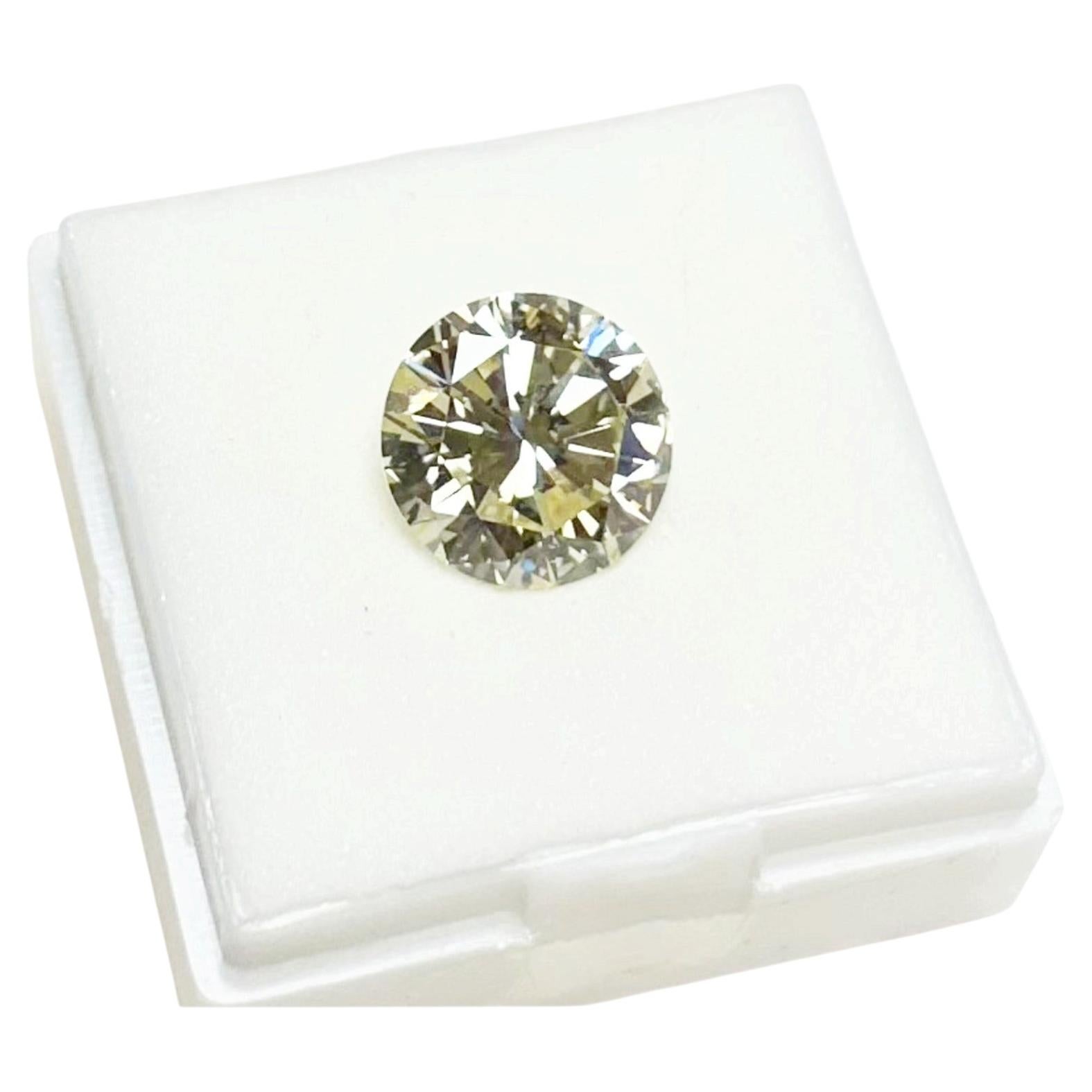 GIA Certified 7.20ct Round Brilliant Champagne Yellow Diamond, VS2